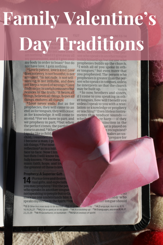pinterest image with bible open to highlighted verse and paper heart